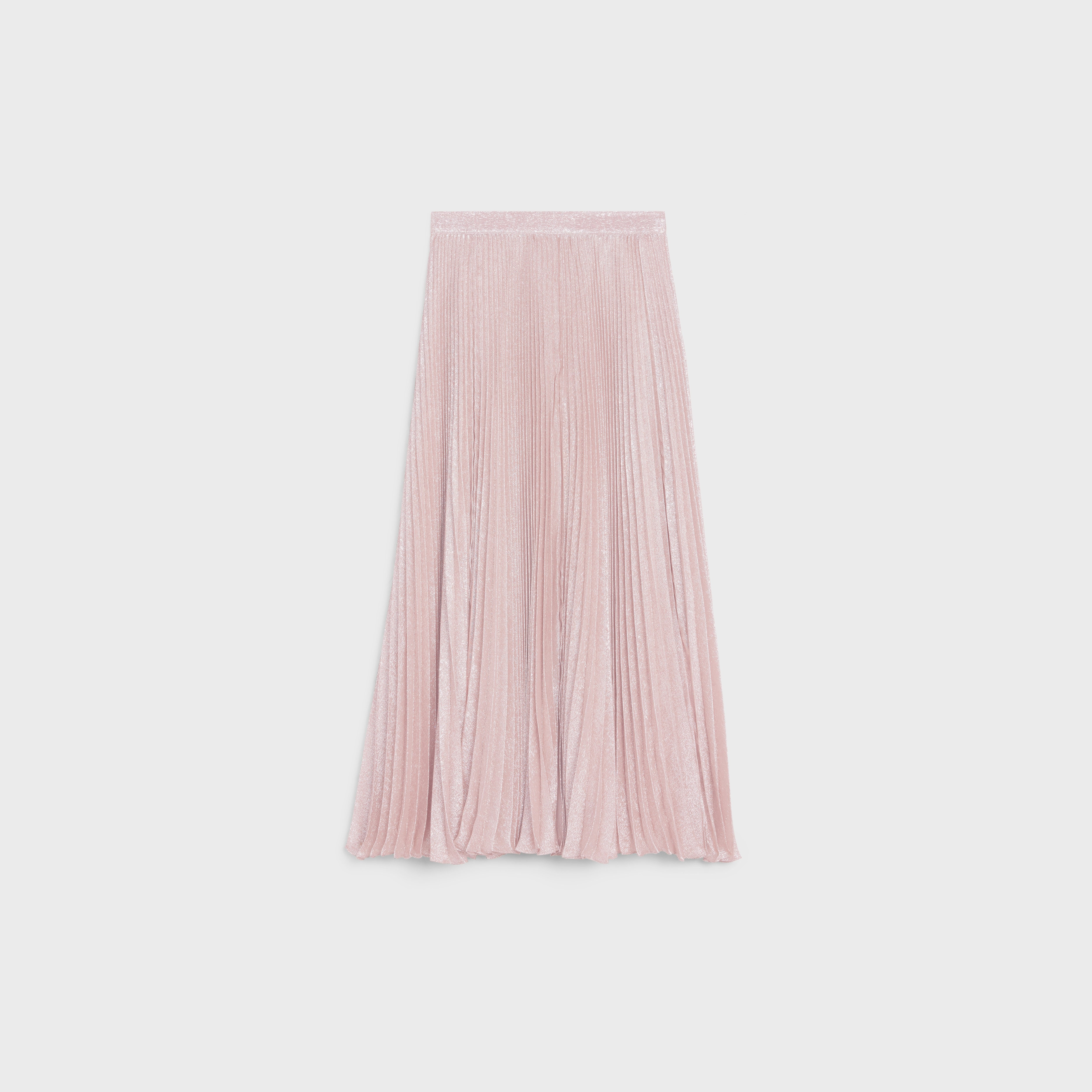 SKIRT WITH SUNBURST PLEATS IN SATIN LAMÉ - 1