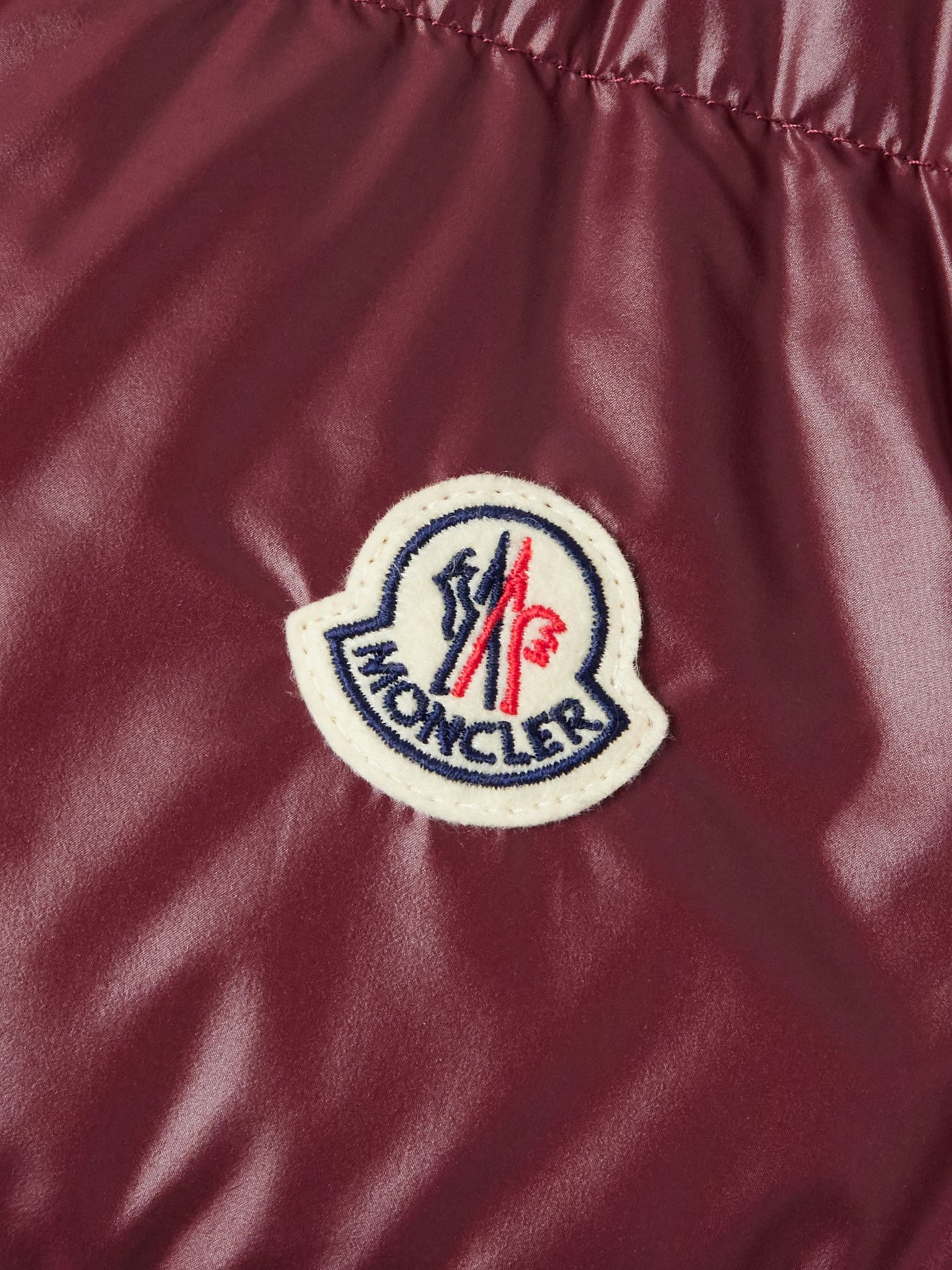 Verone reversible twill-jacquard trimmed quilted shell down jacket Burgundy - 5