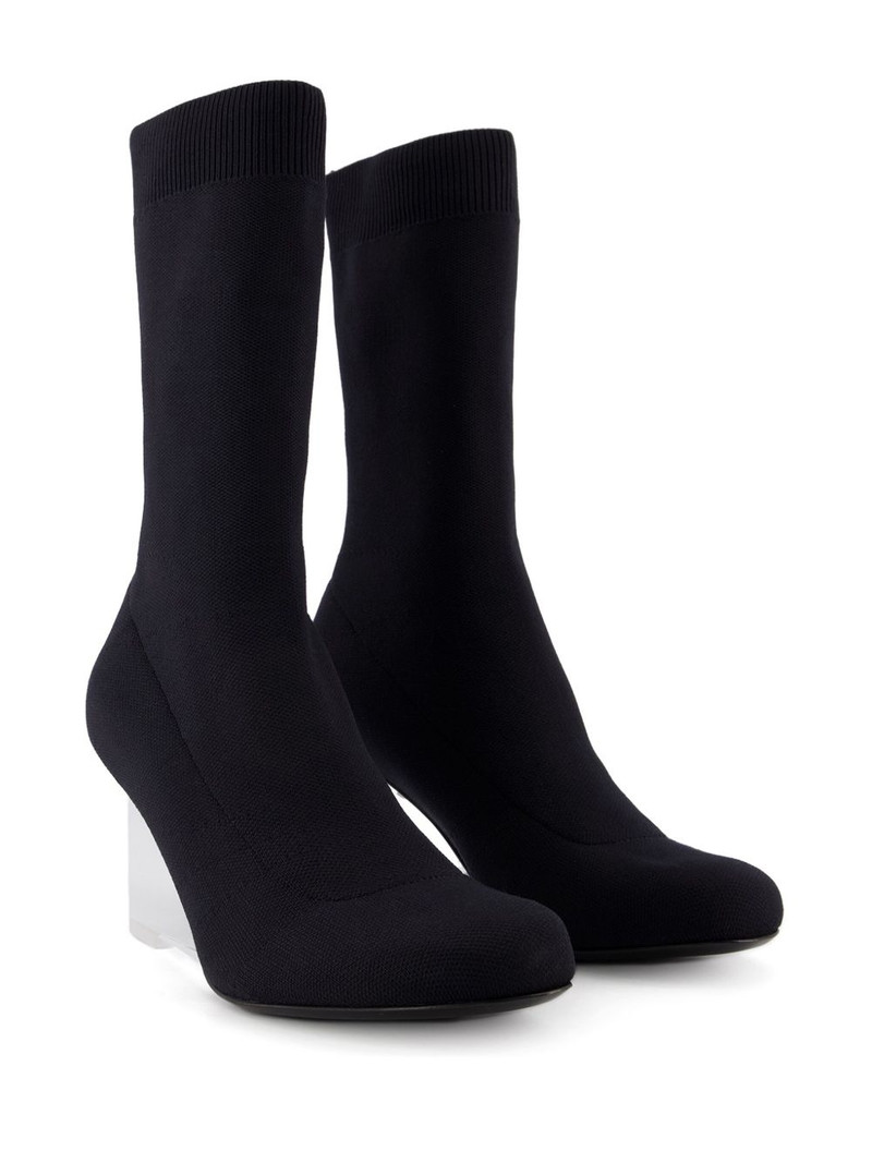 Alexander McQueen Shard 115mm wedge boots outlook