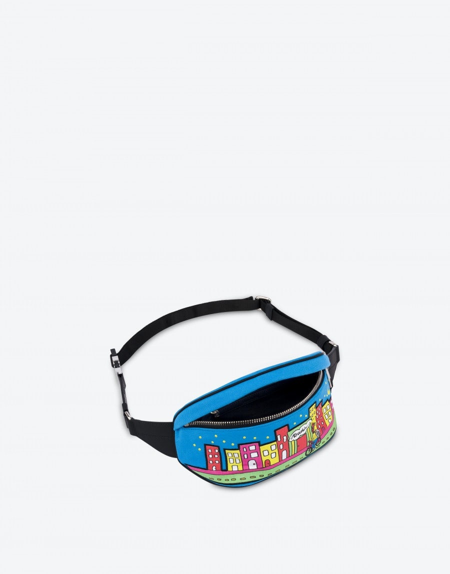 MOSCHINO COMICS CANVAS WAIST BAG - 3