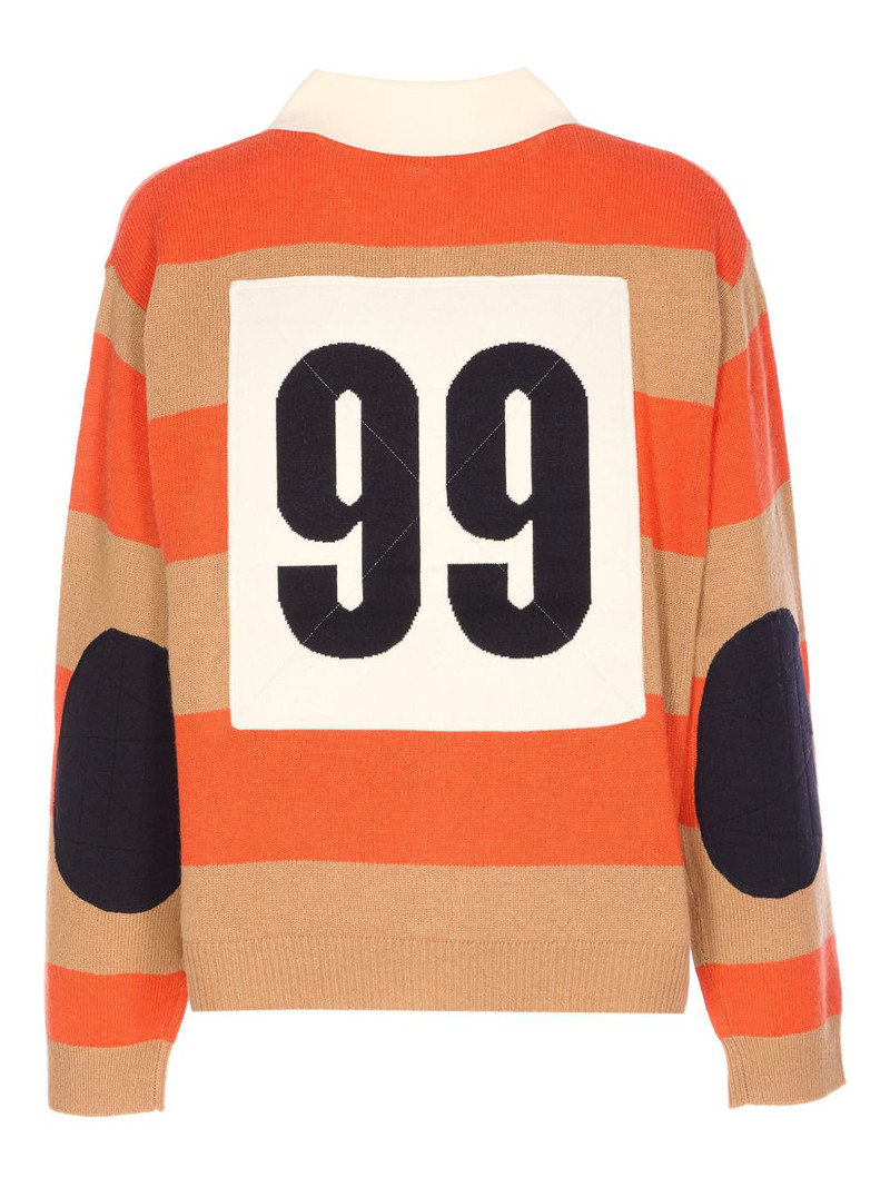 ESSENTIEL ANTWERP striped buttoned polo top outlook