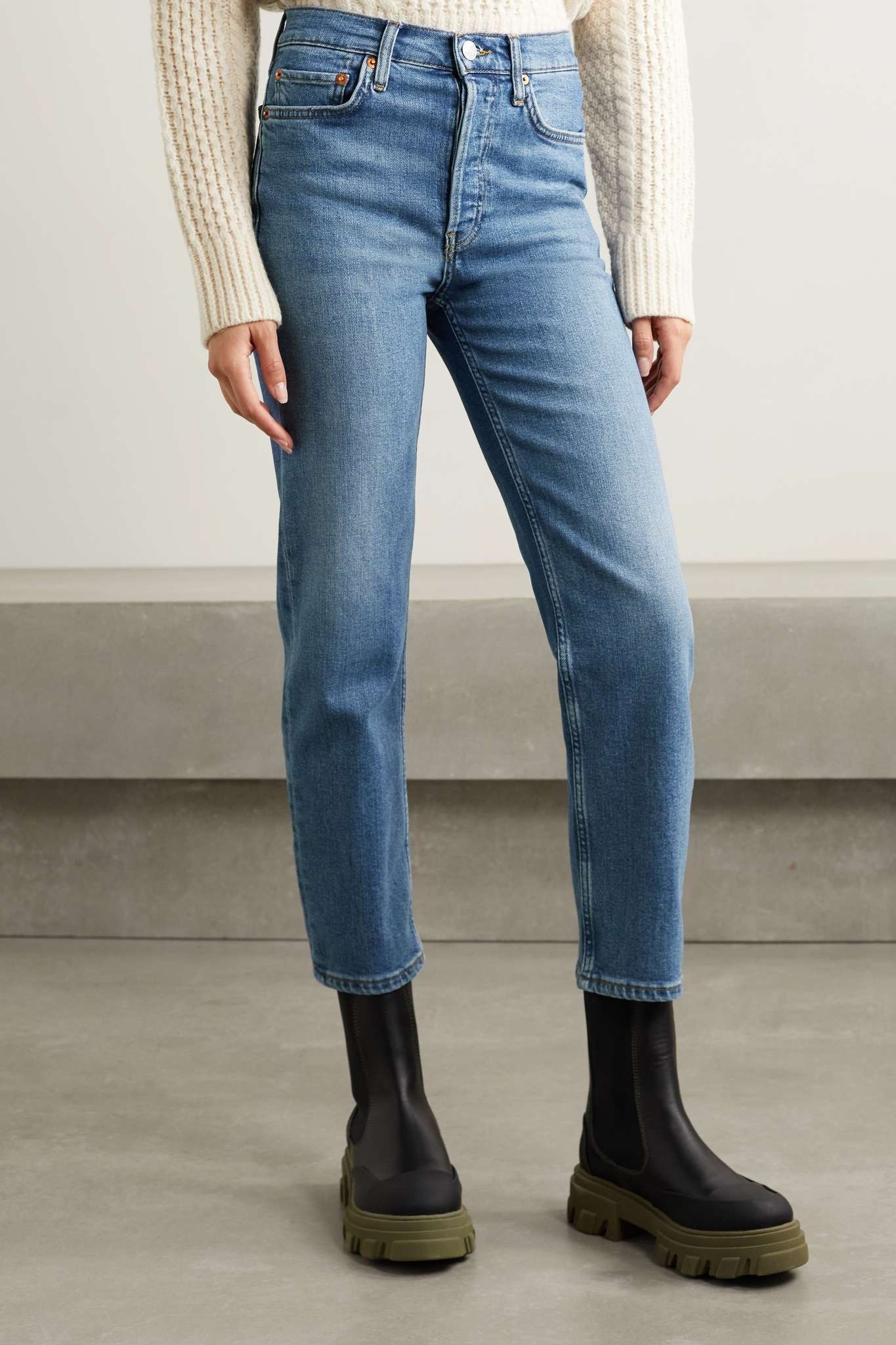 70s Originals Stove Pipe cropped high-rise straight-leg jeans - 3