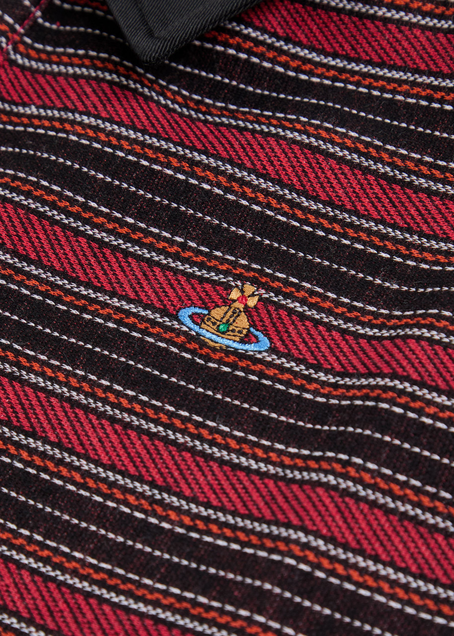 Vivienne Westwood Striped Logo Cotton Polo Shirt - 5