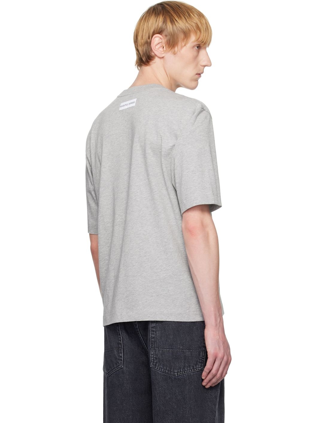 Gray Moon Logo Jersey Loose Fit T-shirt - 3