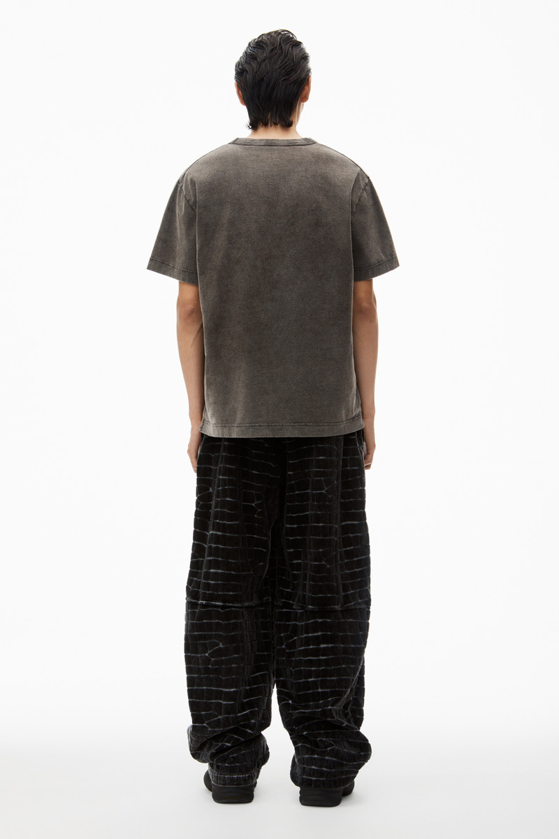 Distressed Skyline T-Shirt in Sueded Cotton Terry 4