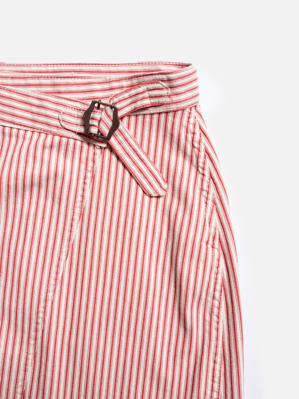 Irma Striped Denim Skirt Red/White - 4