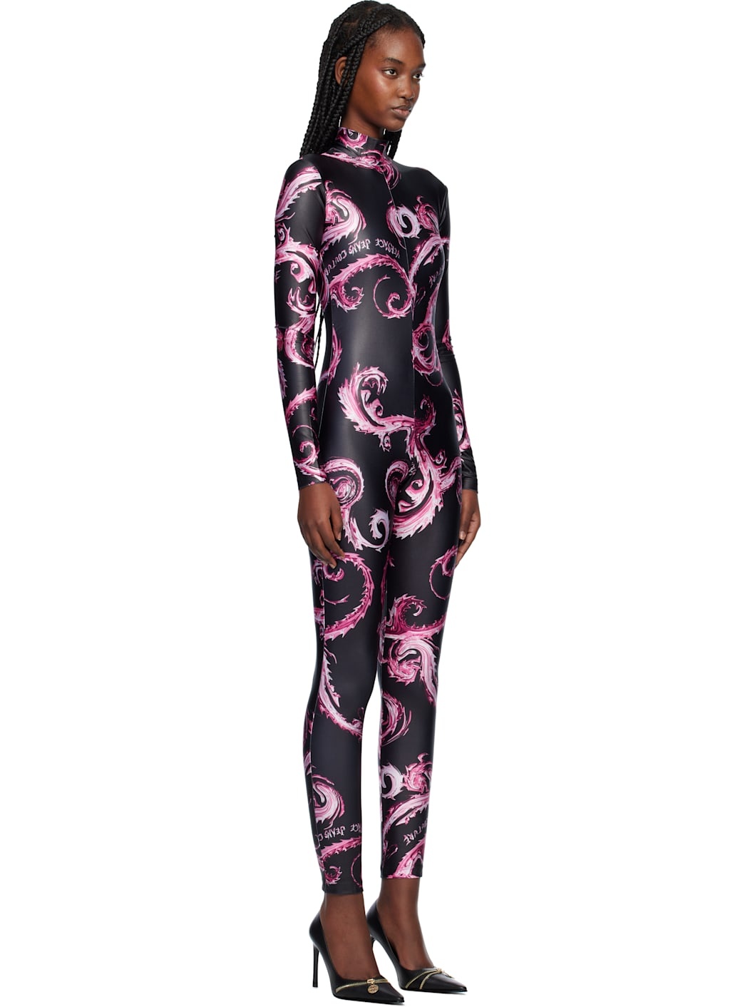Black & Purple Chromo Couture Catsuit - 2