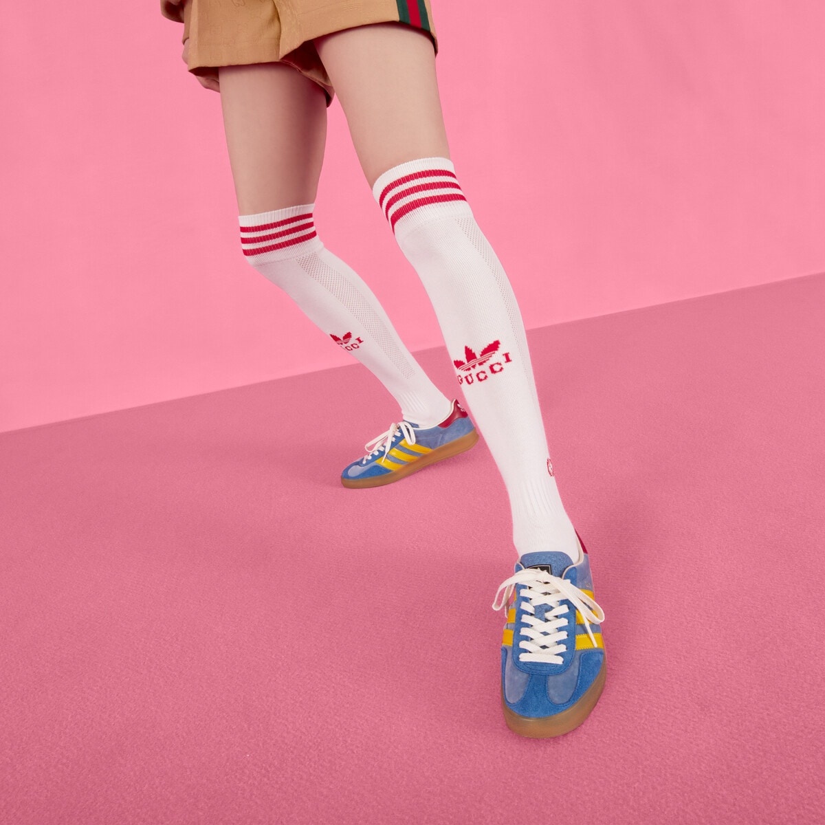 adidas x Gucci long cotton socks - 4