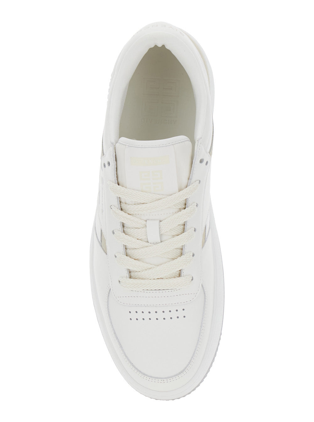 Givenchy Men 'G Move' White Low Top Sneakers With Logo Detail On The Side In Leather Man - 4