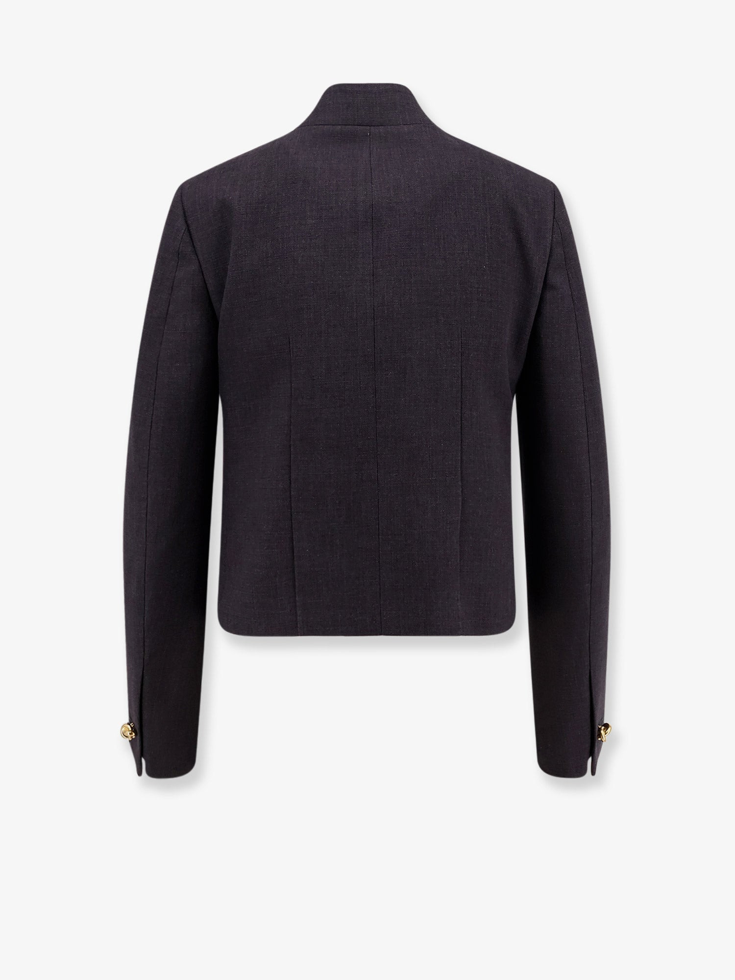 Cotton And Viscose Blazer With Knots Detail - 2