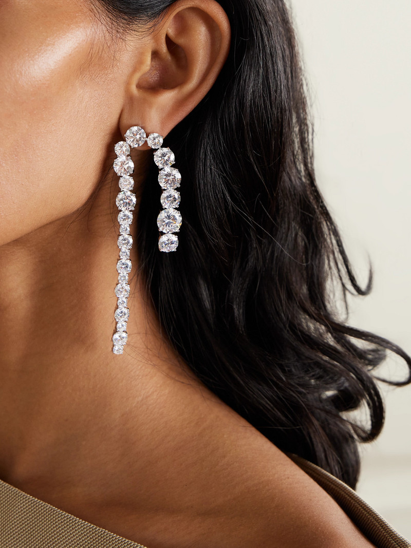 Completedworks Sleuth Recycled Silver Cubic Zirconia Earrings outlook