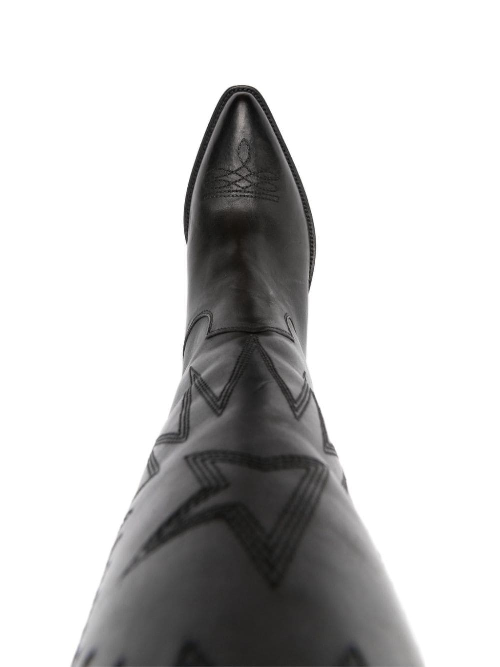 65mm leather cowboy boots - 4