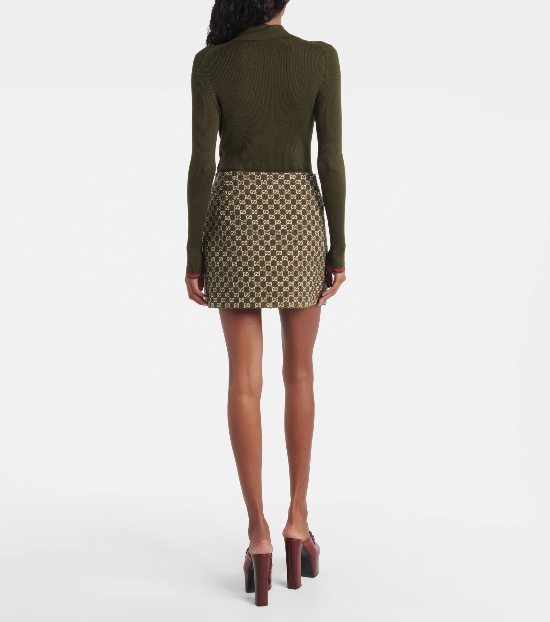 GG tweed miniskirt - 3