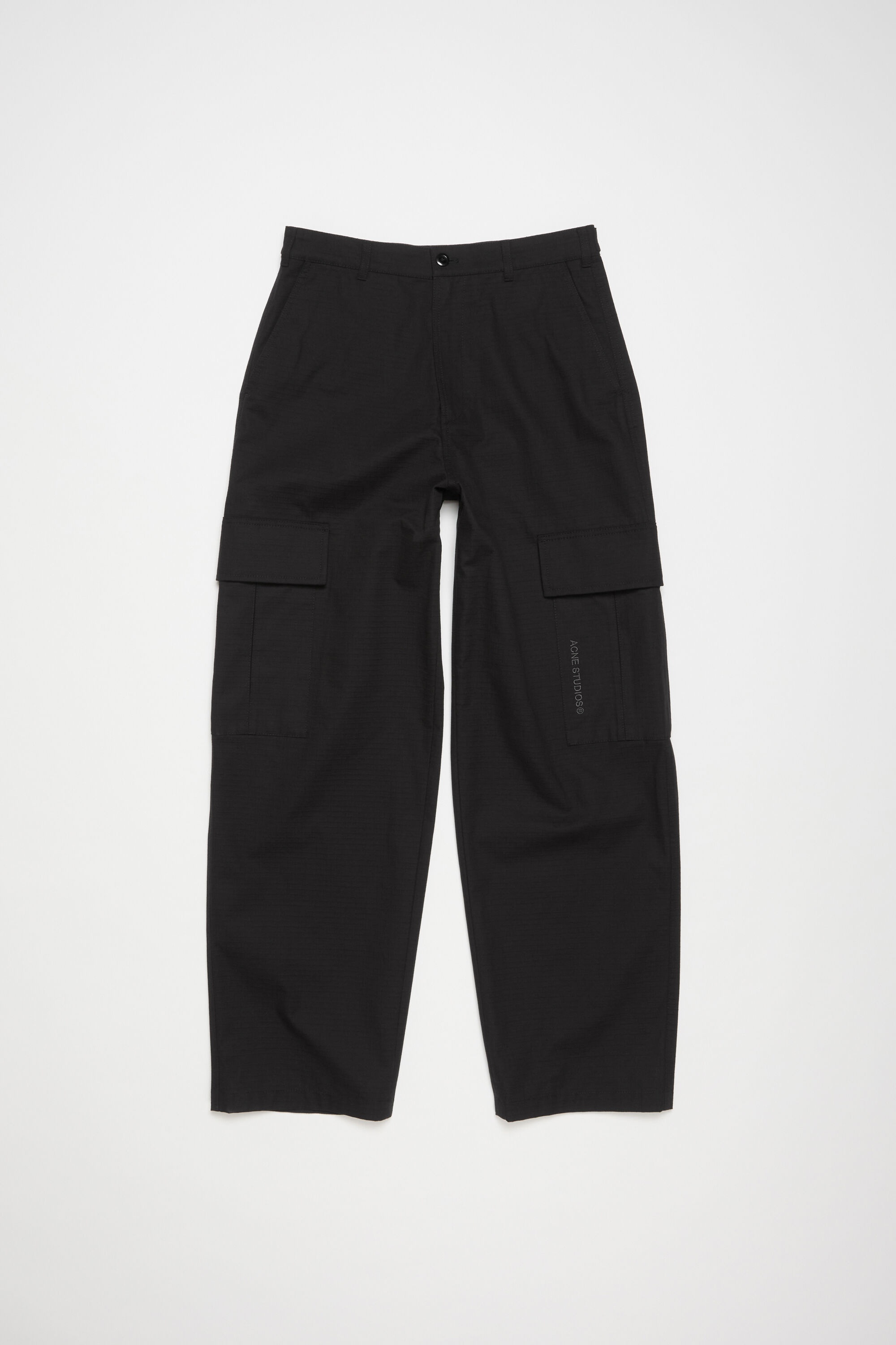 Cargo ripstop trousers - Black - 1