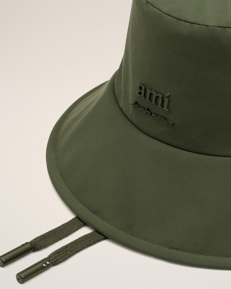 GREEN WATER-REPELLENT STRING BUCKET HAT 3