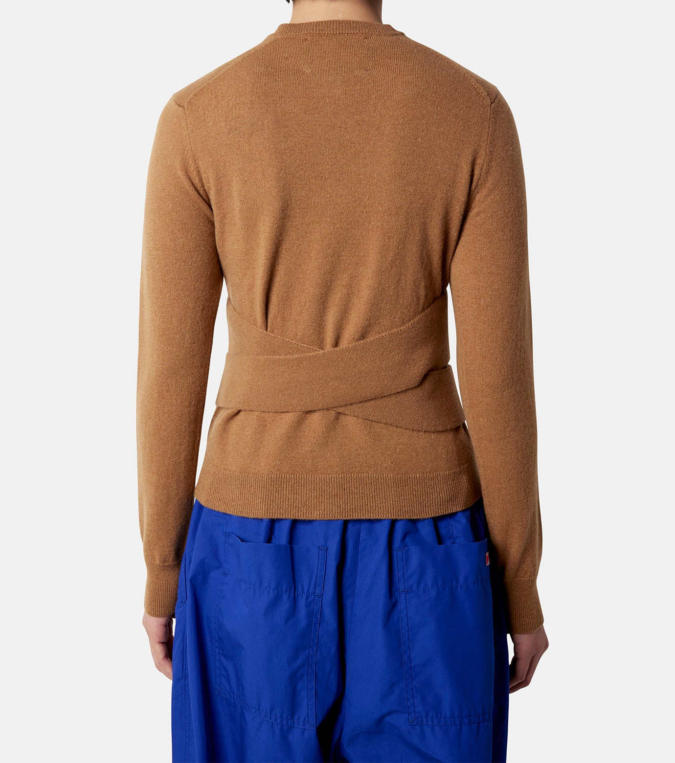 Crewneck Wrap Cardigan w/Cut-Out - 3