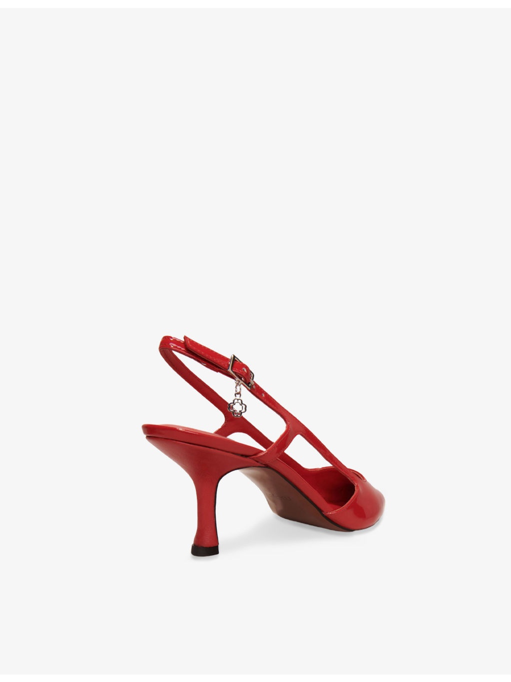 Patent Sling-Back Leather Heeled Pumps - 4