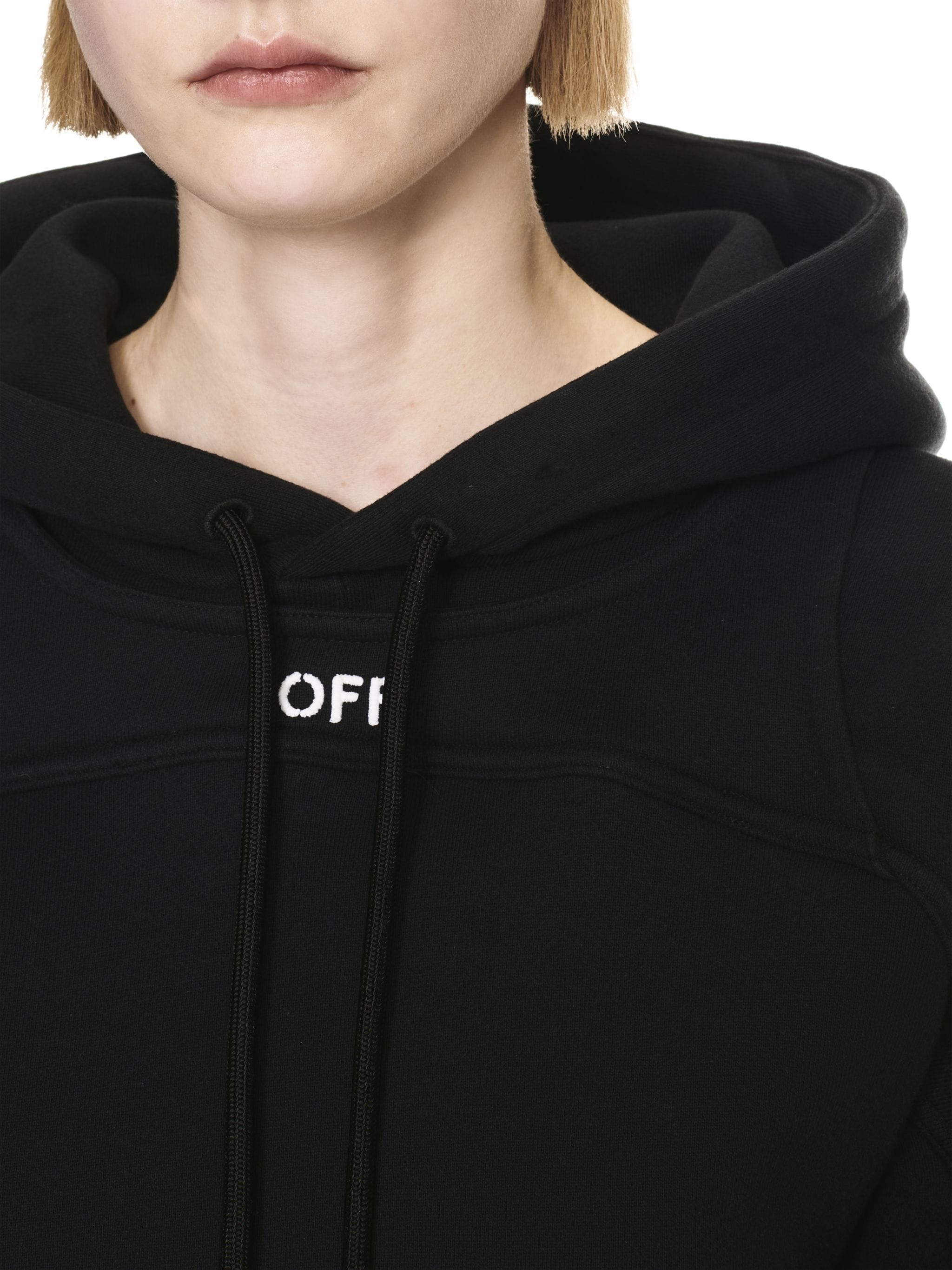 Off Stamp Round Crop Hoodie - 5