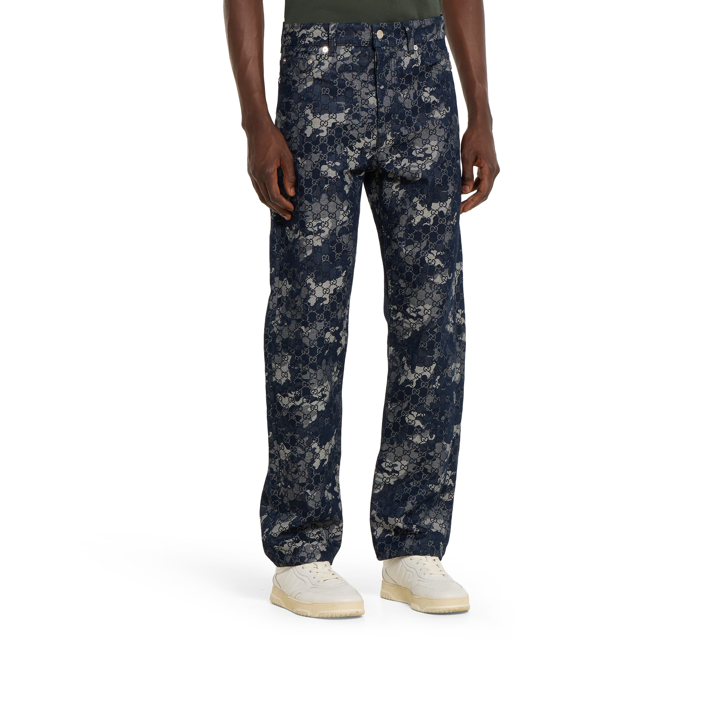GG jacquard denim pant - 3
