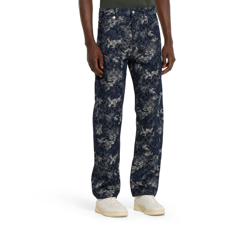 GG jacquard denim pant 3