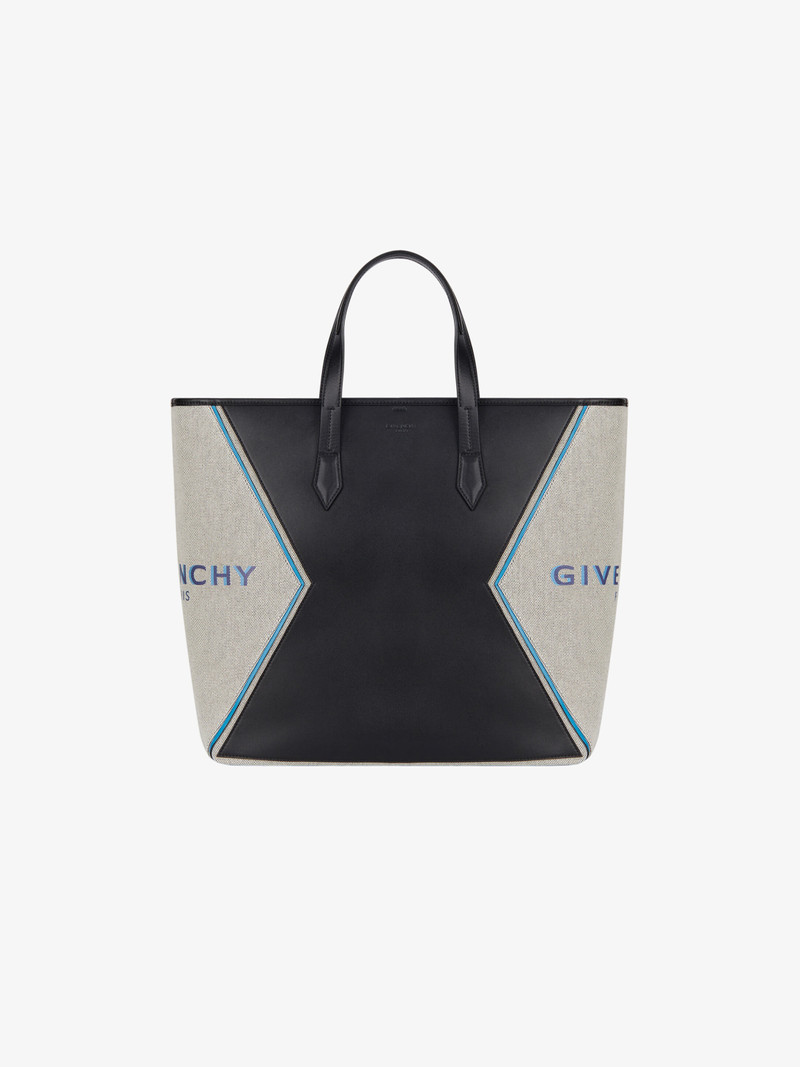 GIVENCHY PARIS Bond shopping bag in leather and canvas 1