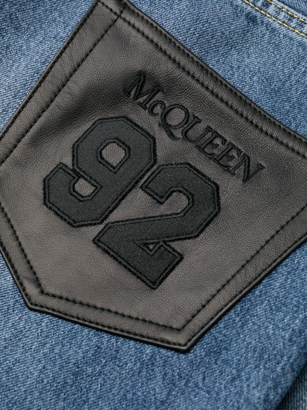 appliqué-detail straight-leg jeans - 6