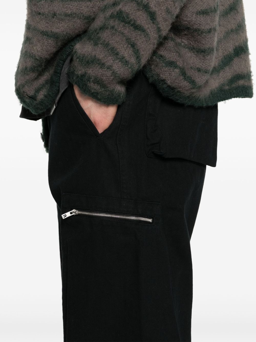herringbone straight-leg trousers - 5
