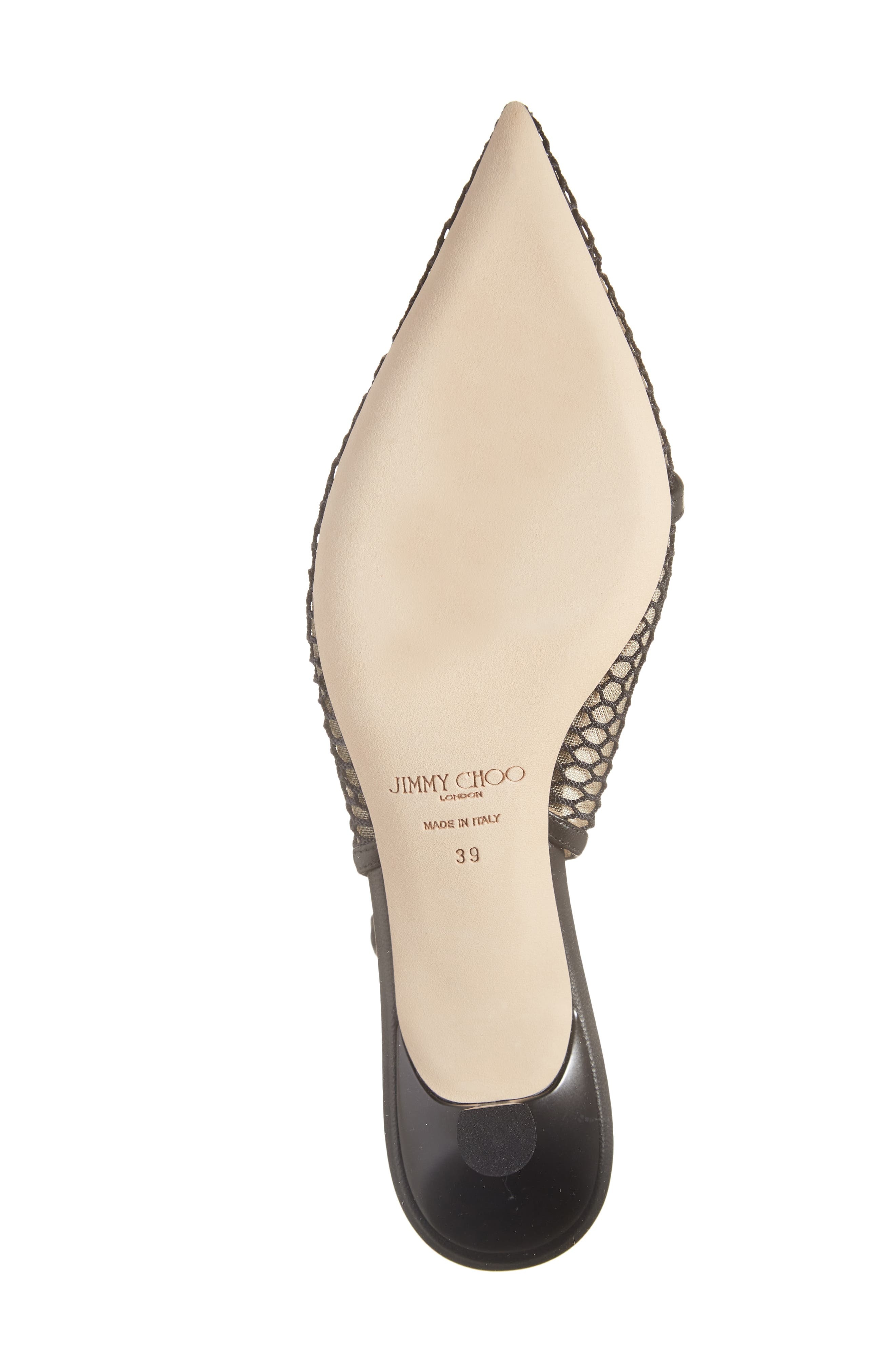 Jimmy Choo Amita Kitten Heel Pointed Toe Slingback Pump in Black/Black at Nordstrom - 6