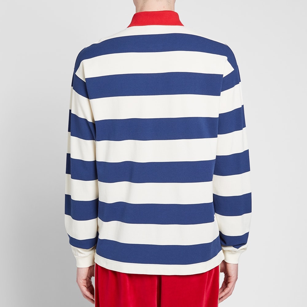 Gucci Long Sleeve Striped Logo Polo - 4