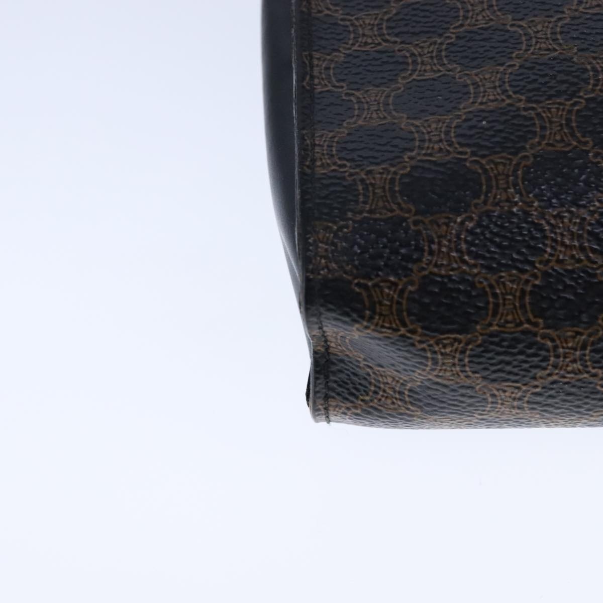 CELINE Macadam Canvas Shoulder Bag Pvc Leather Black - 16