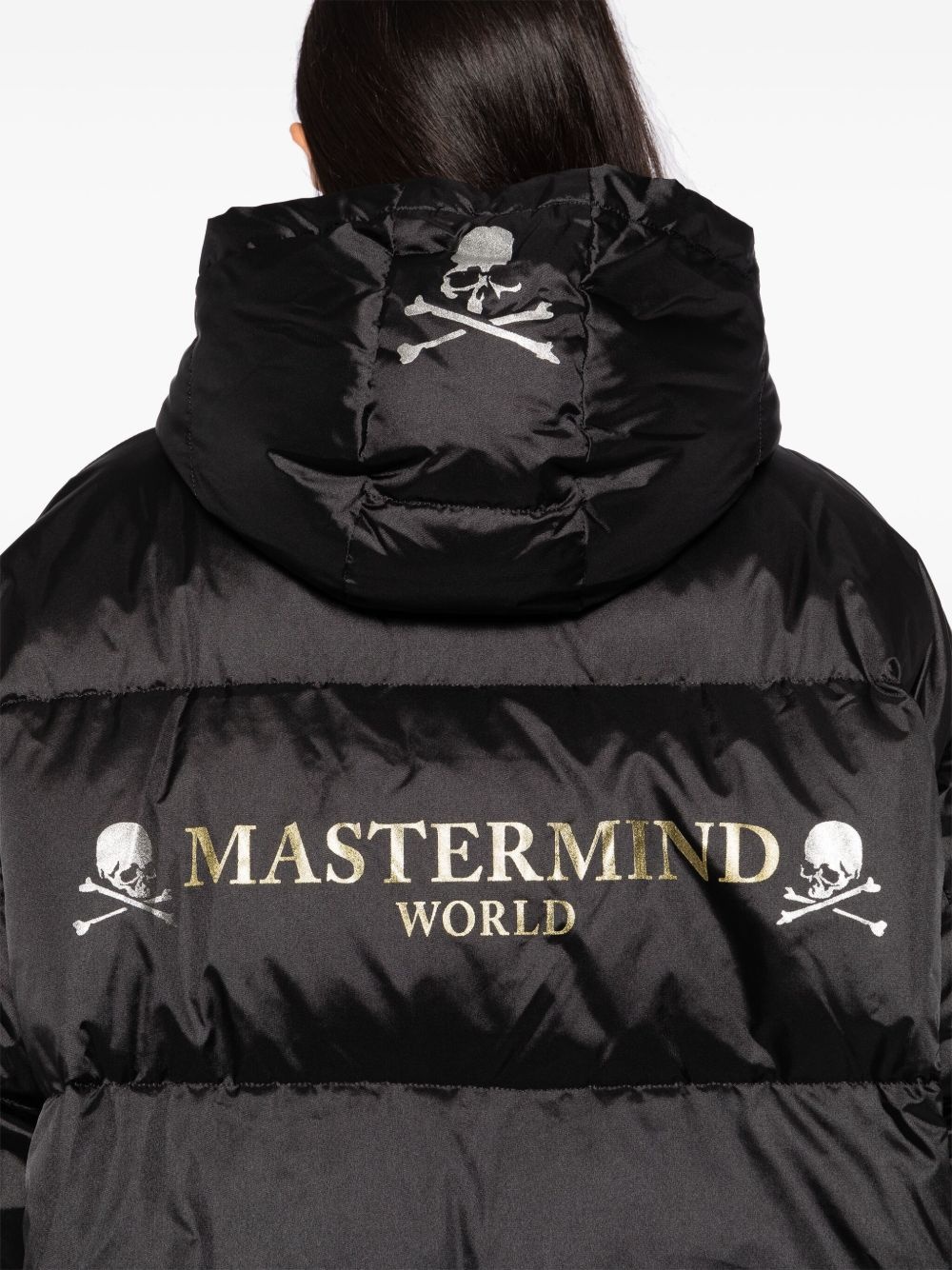 logo-printed padded coat - 5