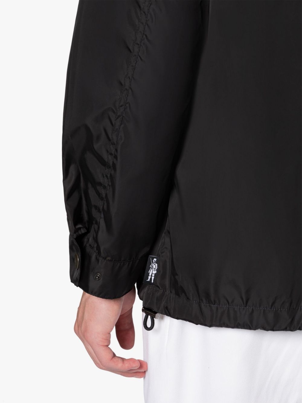 TEEMING BLACK NYLON PACKABLE COACH JACKET - 5