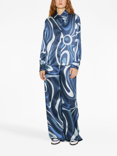 PUCCI Marmo-print silk shirt outlook