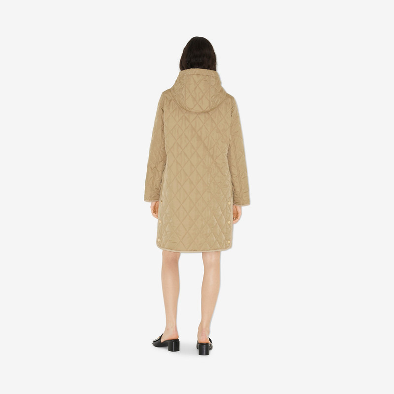 Diamond Quilted Thermoregulated Hooded Coat 4