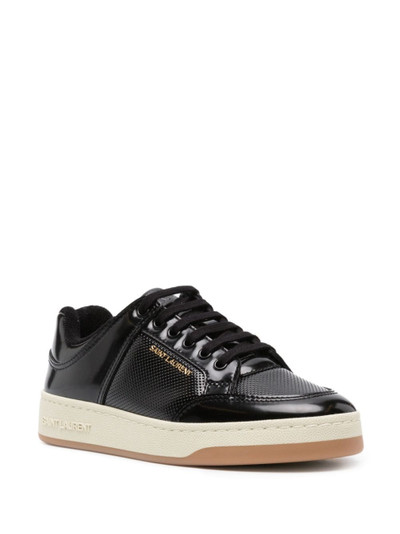 SAINT LAURENT perforated patent leather sneakers outlook
