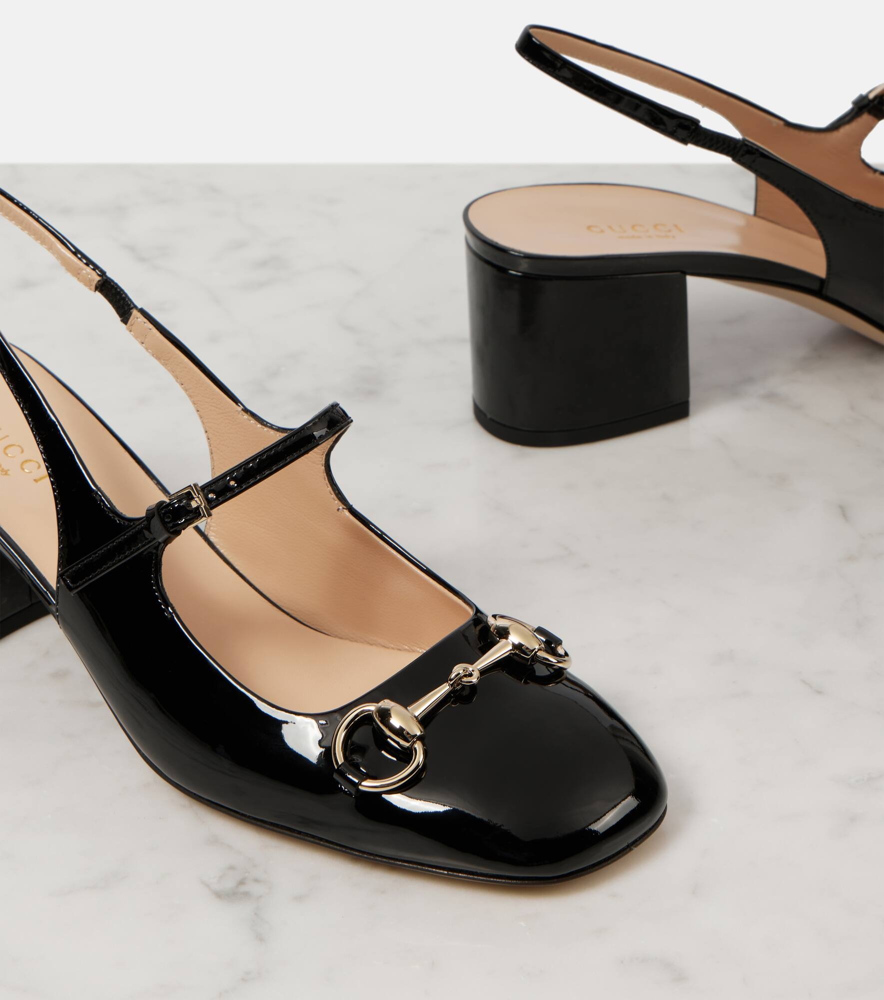 Horsebit 55 patent leather slingback pumps - 6