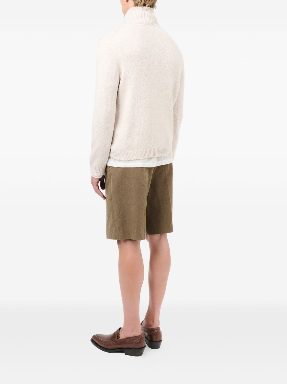 stand-collar zip-up cardigan - 3