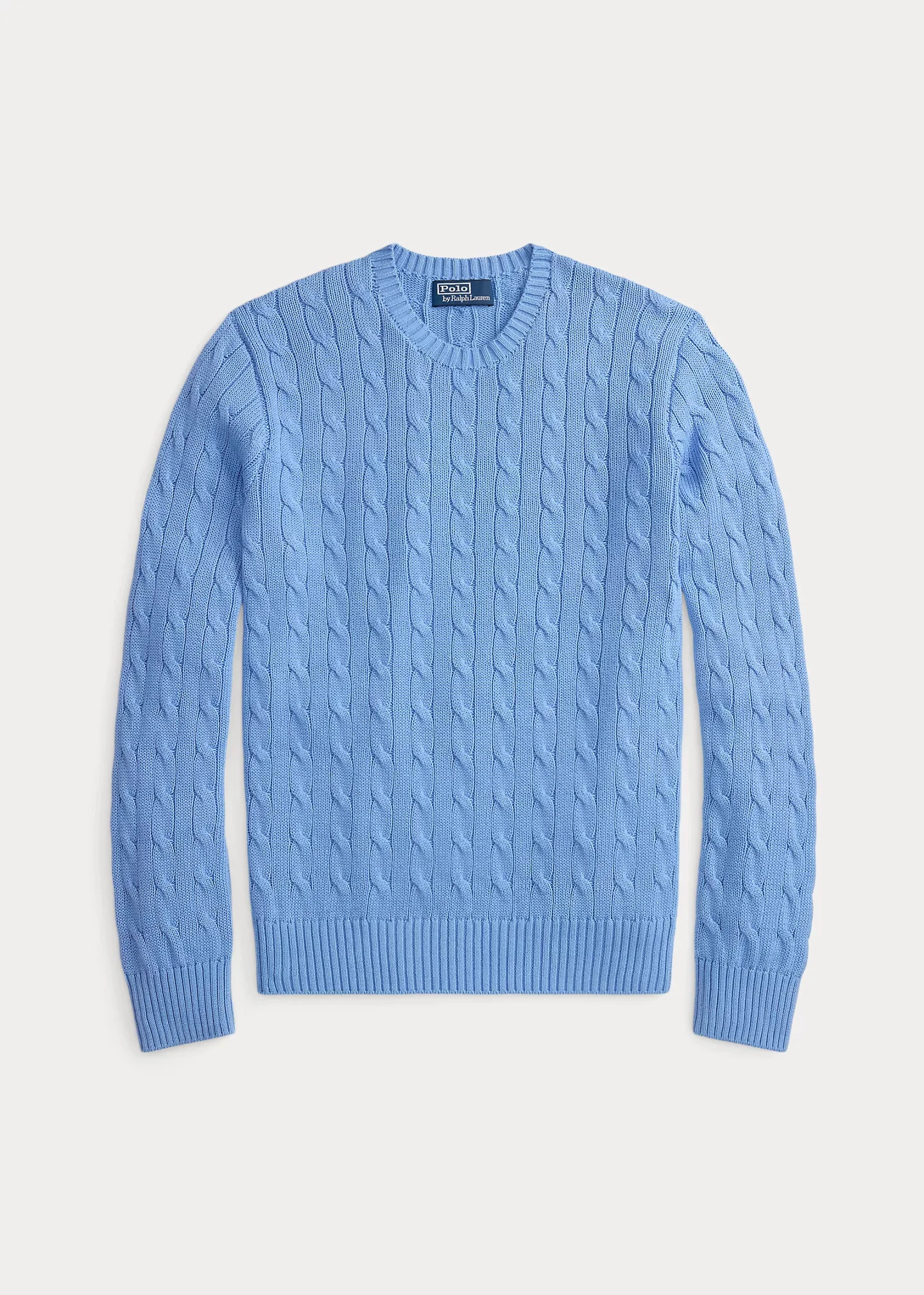 Cable-Knit Cotton Crewneck Sweater - 1