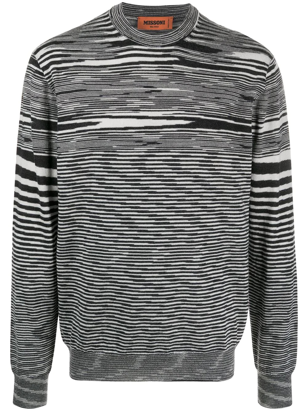 distorted stripe pattern jumper - 1