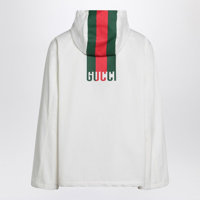 Gucci White Zip-Up Jacket With Logo Print Men - 2