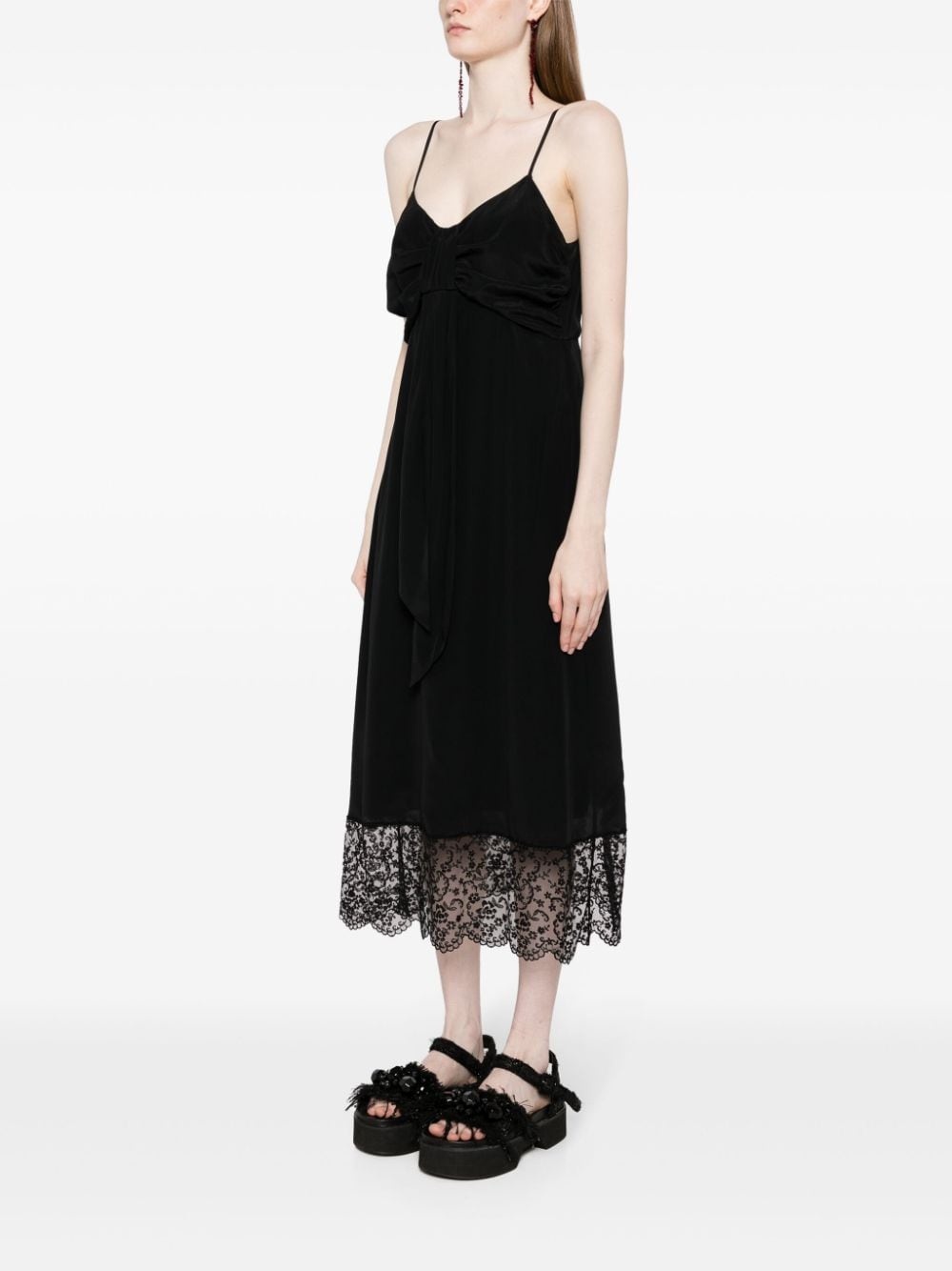 lace-trim slip dress - 3