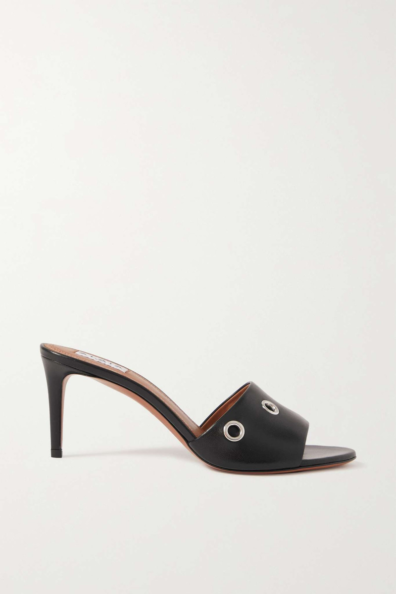 75 embellished leather mules - 1