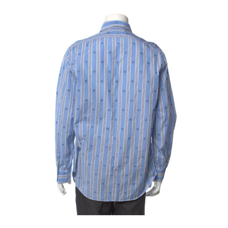 Gucci Fil Coupe Shirt - Blue Bee Stripe 38 15 - 4