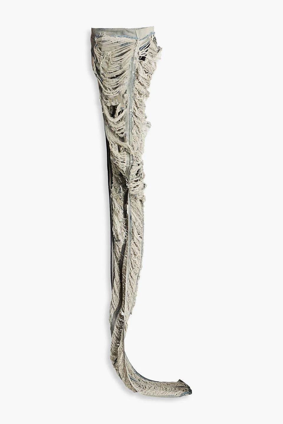 Luxor asymmetric distressed denim top - 1