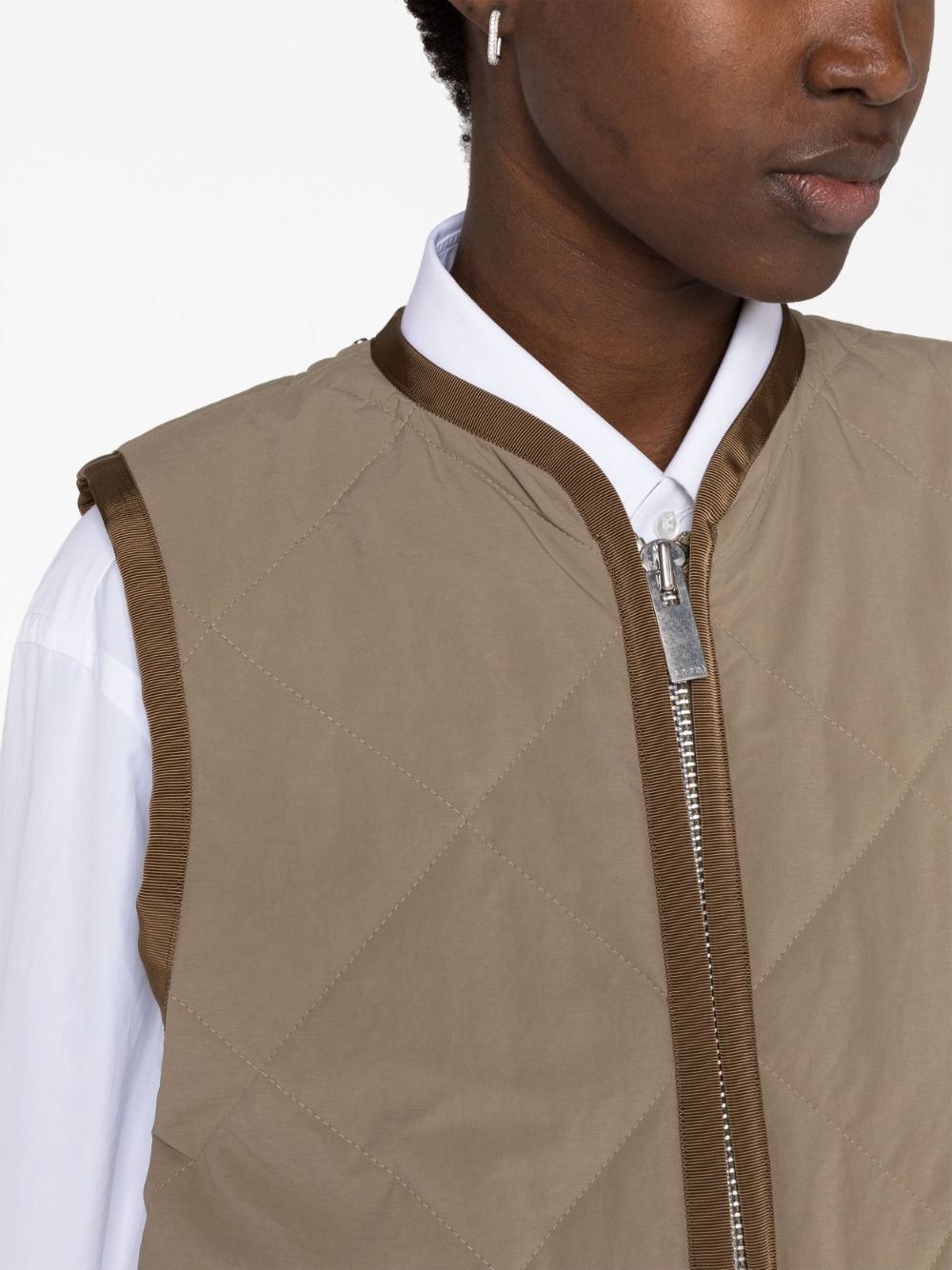 layered double-breasted coat - 3