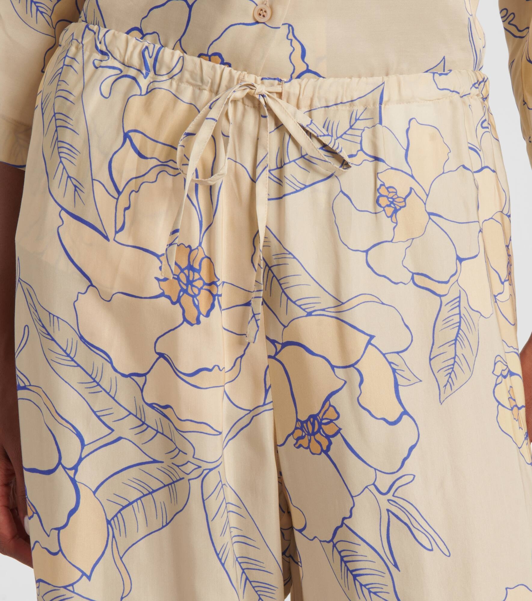 Floral wide-leg pants - 4