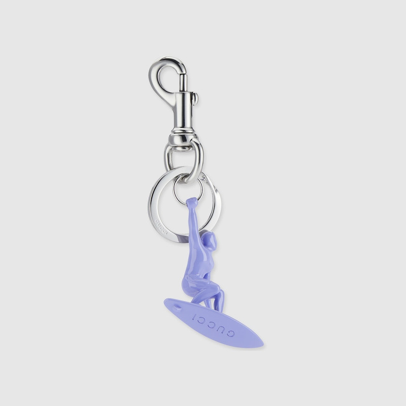 Engraved surfer keychain charm 1