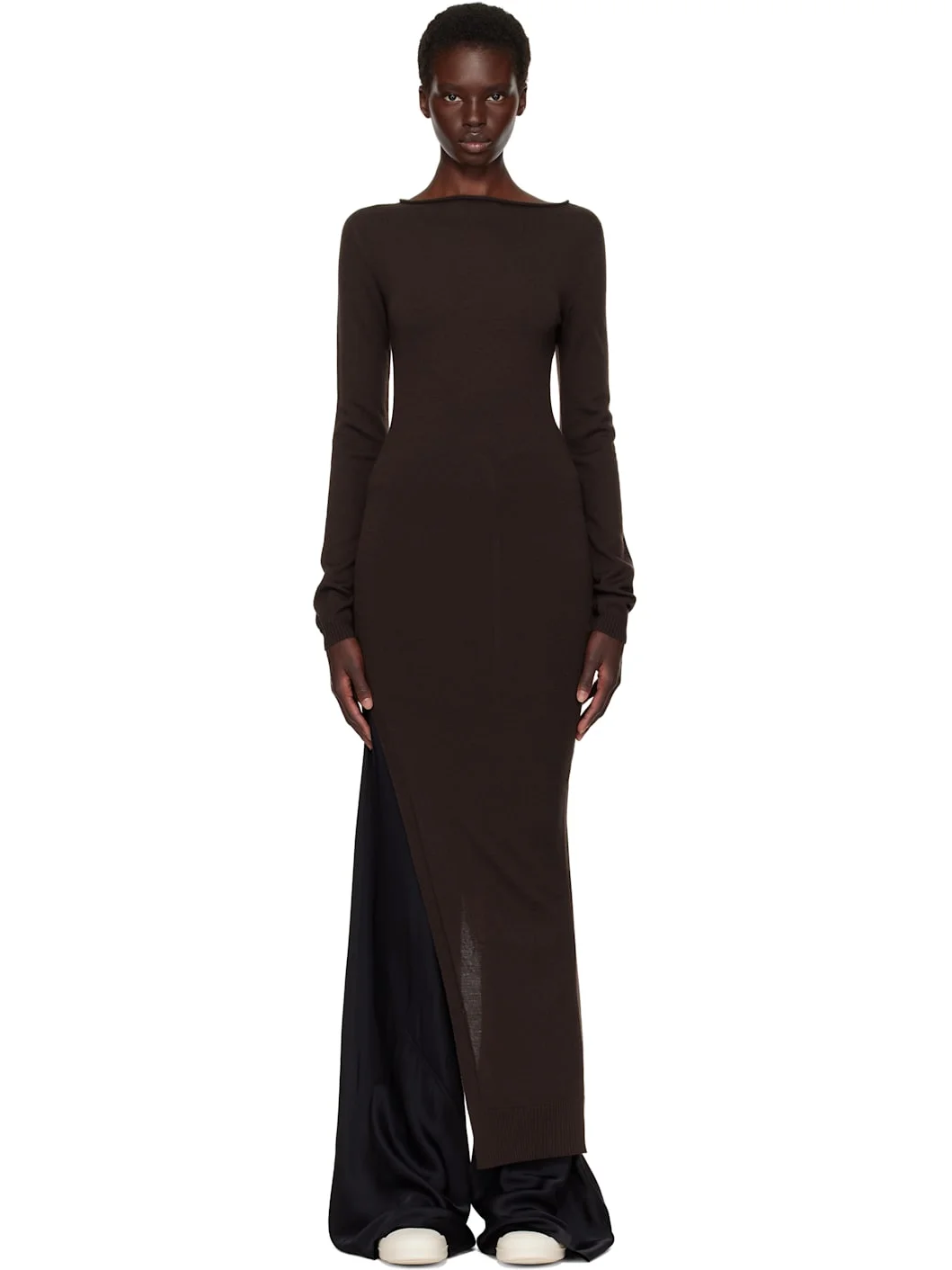Brown Tower Easy Long Top Midi Dress - 1