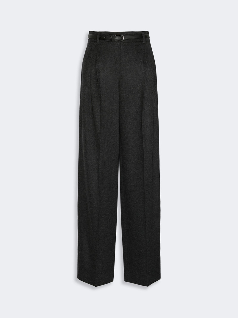 COCCO Wool wide-leg trousers - DARK GREY 1