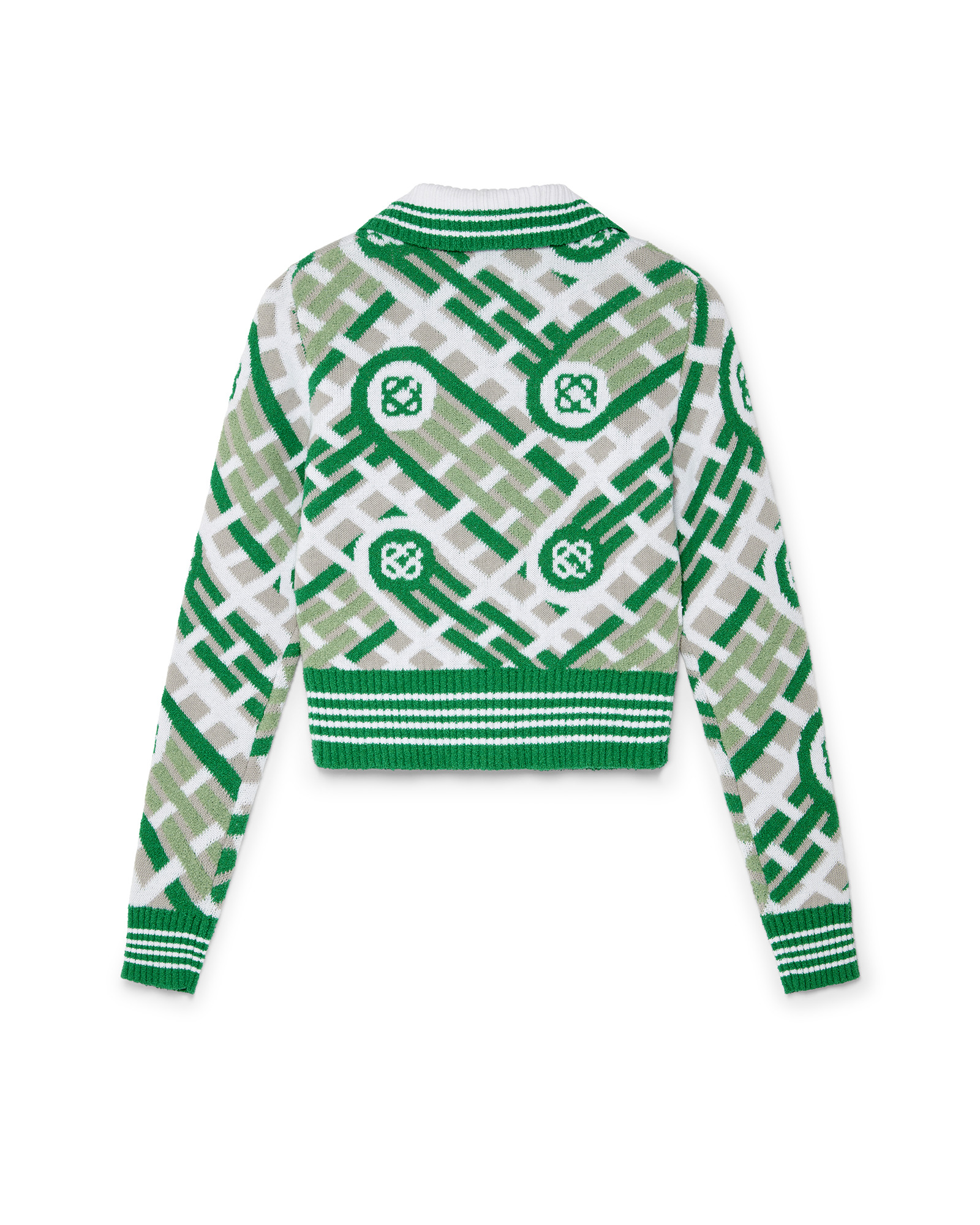 Ping Pong Monogram Knitted Zip-up Jacket - 2